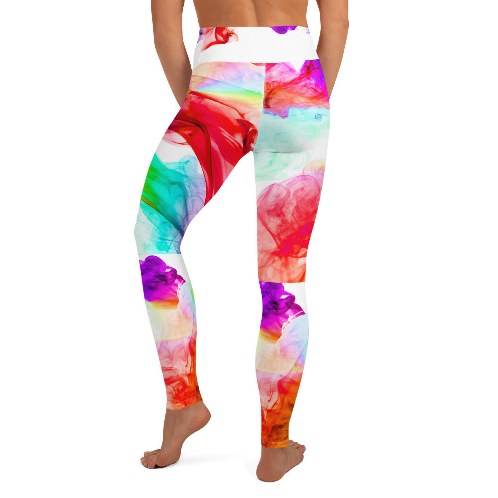 Yoga leggings Workout pants and Streetwear Gym leggings. Colorfall by WickedYo.